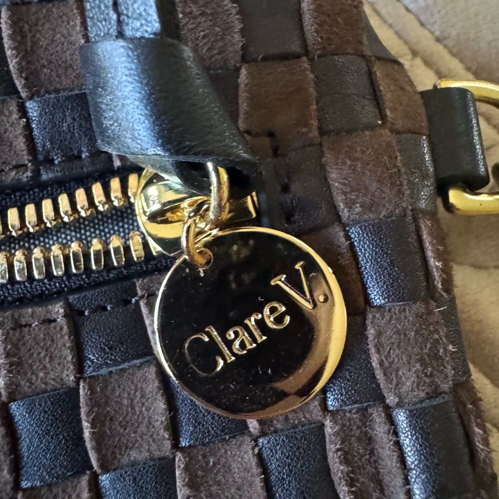Clare V Black and Chocolate Woven Grande Fanny - Picture 2 of 6